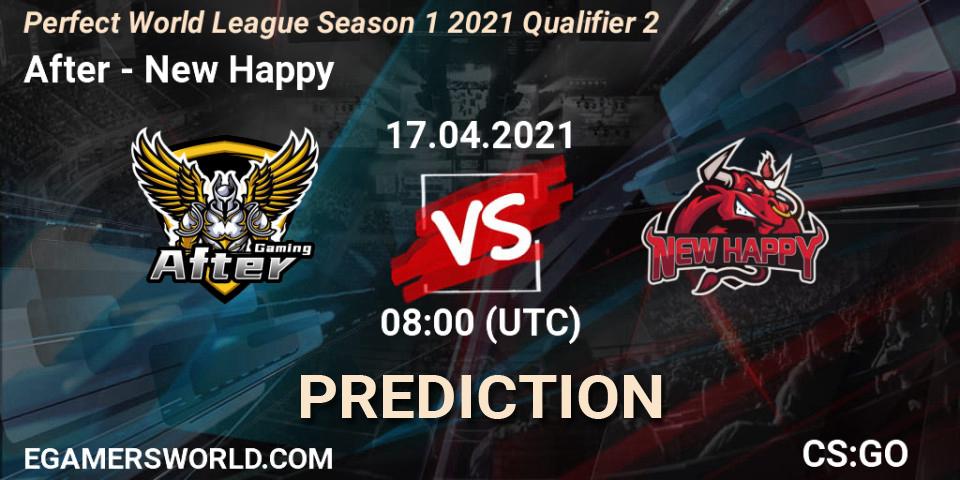 After - New Happy: прогноз. 17.04.2021 at 08:00, Counter-Strike (CS2), Perfect World League Season 1 2021 Qualifier 2