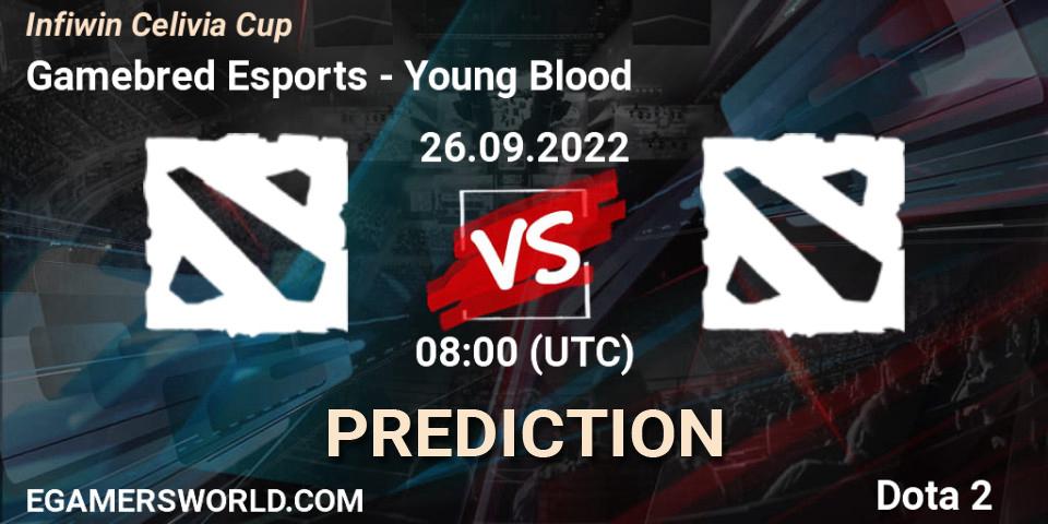 Gamebred Esports - Young Blood: прогноз. 24.09.2022 at 05:29, Dota 2, Infiwin Celivia Cup 