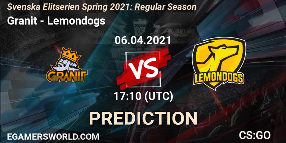 Granit - Lemondogs: прогноз. 06.04.2021 at 17:10, Counter-Strike (CS2), Svenska Elitserien Spring 2021: Regular Season