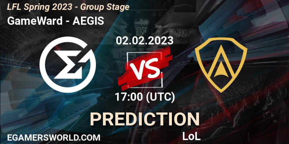 GameWard - AEGIS: прогноз. 02.02.2023 at 17:00, LoL, LFL Spring 2023 - Group Stage