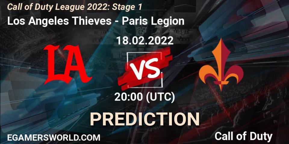 Los Angeles Thieves - Paris Legion: прогноз. 18.02.2022 at 20:00, Call of Duty, Call of Duty League 2022: Stage 1