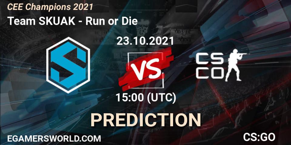 Team SKUAK - Run or Die: прогноз. 23.10.2021 at 15:00, Counter-Strike (CS2), CEE Champions 2021