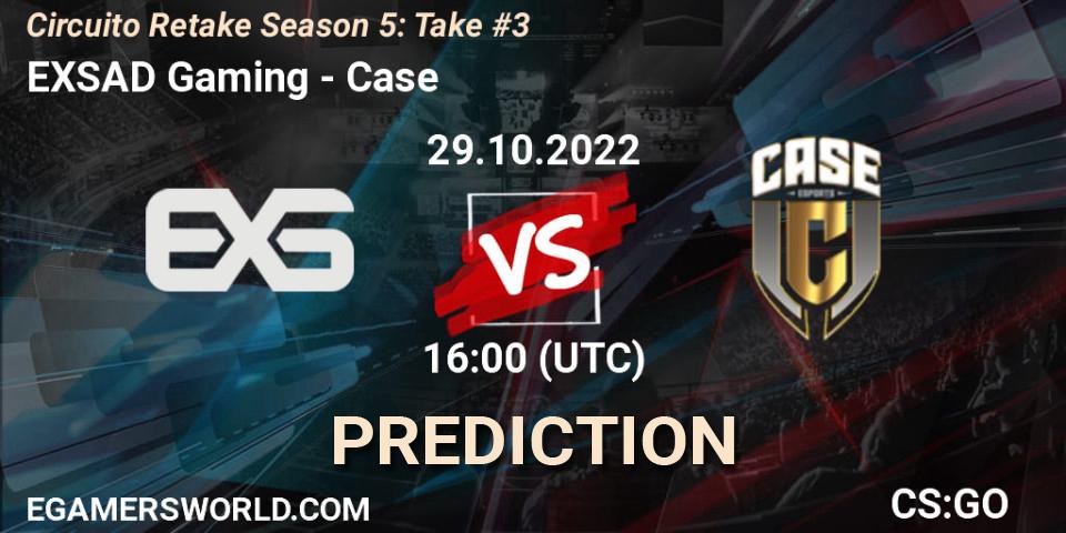EXSAD Gaming - Case: прогноз. 29.10.2022 at 16:00, Counter-Strike (CS2), Circuito Retake Season 5: Take #3