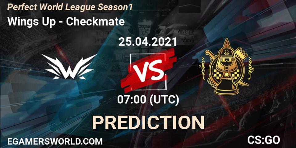 Wings Up - Checkmate: прогноз. 25.04.2021 at 07:00, Counter-Strike (CS2), Perfect World League Season 1