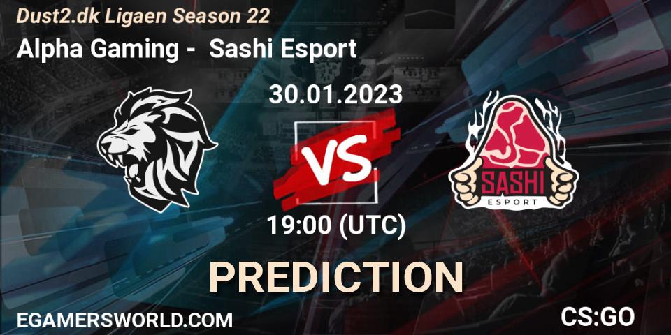 Alpha Gaming - Sashi Esport: прогноз. 01.02.23, CS2 (CS:GO), Dust2.dk Ligaen Season 22