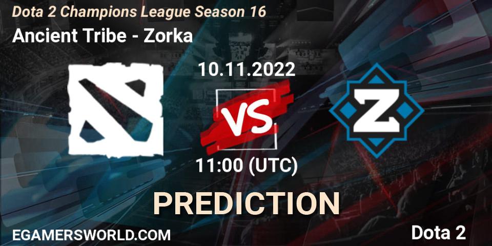 Ancient Tribe - Zorka: прогноз. 10.11.2022 at 11:05, Dota 2, Dota 2 Champions League Season 16