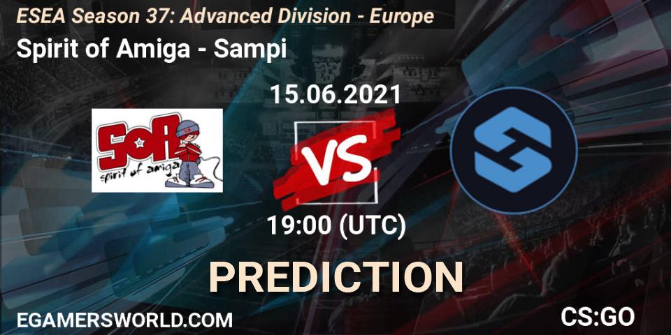 Spirit of Amiga - Sampi: прогноз. 15.06.2021 at 19:00, Counter-Strike (CS2), ESEA Season 37: Advanced Division - Europe
