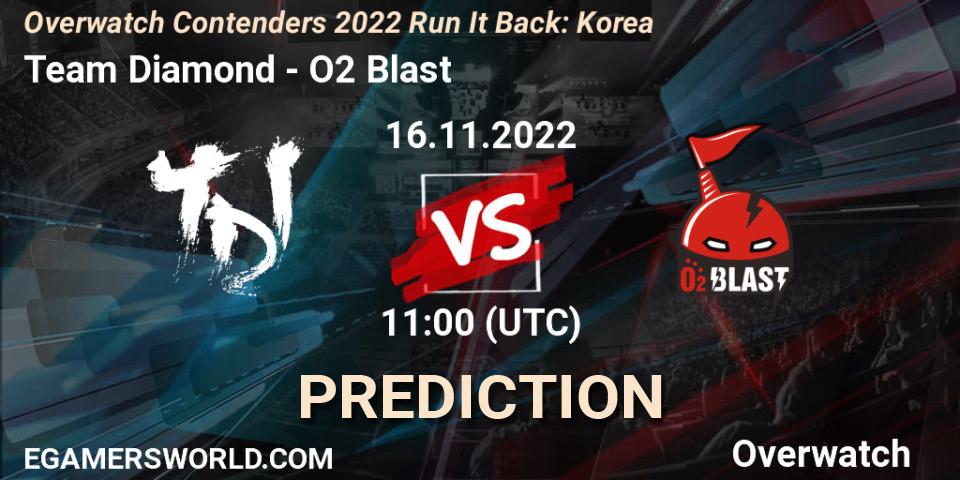 Team Diamond - O2 Blast: прогноз. 16.11.2022 at 11:56, Overwatch, Overwatch Contenders 2022 Run It Back: Korea