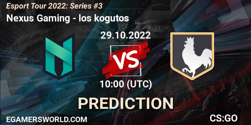 Nexus Gaming - los kogutos: прогноз. 29.10.2022 at 10:00, Counter-Strike (CS2), Esport Tour 2022: Series #3