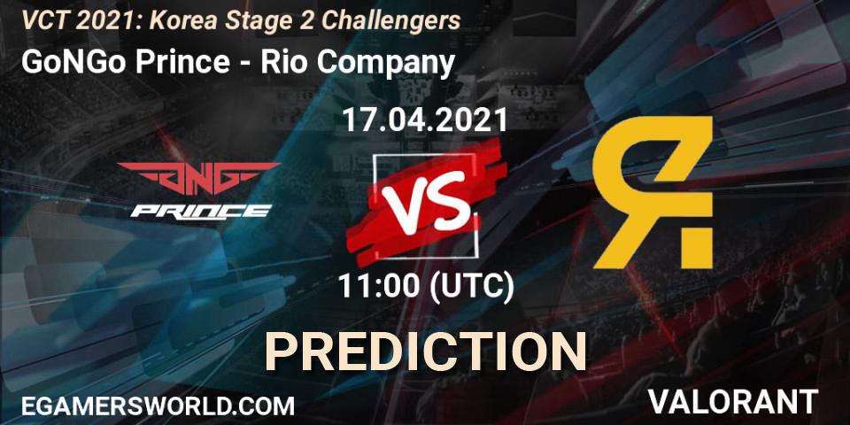 GoNGo Prince - Rio Company: прогноз. 17.04.2021 at 11:30, VALORANT, VCT 2021: Korea Stage 2 Challengers