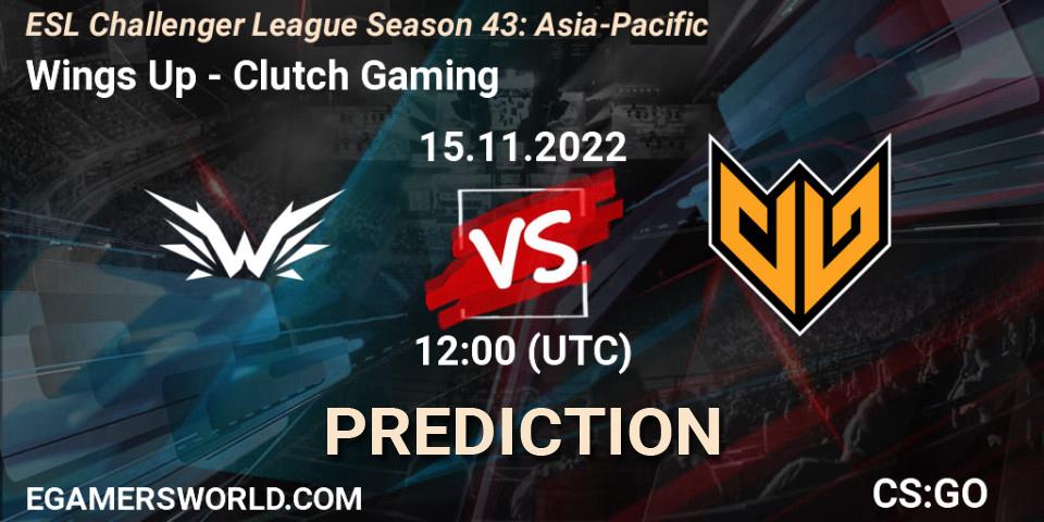 Wings Up - Clutch Gaming: прогноз. 15.11.22, CS2 (CS:GO), ESL Challenger League Season 43: Asia-Pacific