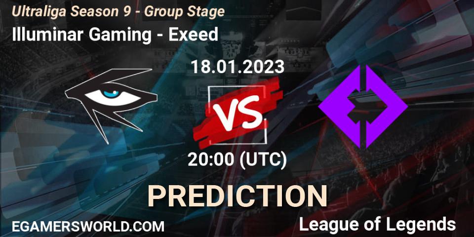 Illuminar Gaming - Exeed: прогноз. 18.01.2023 at 20:00, LoL, Ultraliga Season 9 - Group Stage