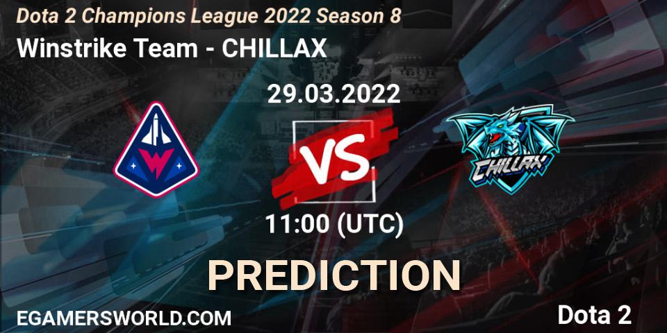 Winstrike Team - CHILLAX: прогноз. 29.03.22, Dota 2, Dota 2 Champions League 2022 Season 8