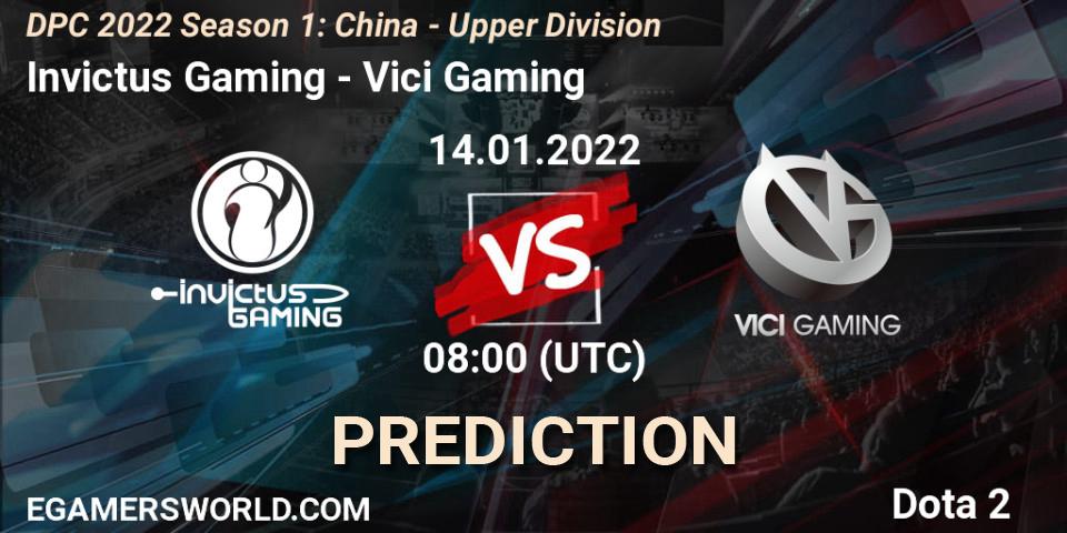 Invictus Gaming - Vici Gaming: прогноз. 14.01.2022 at 08:31, Dota 2, DPC 2022 Season 1: China - Upper Division