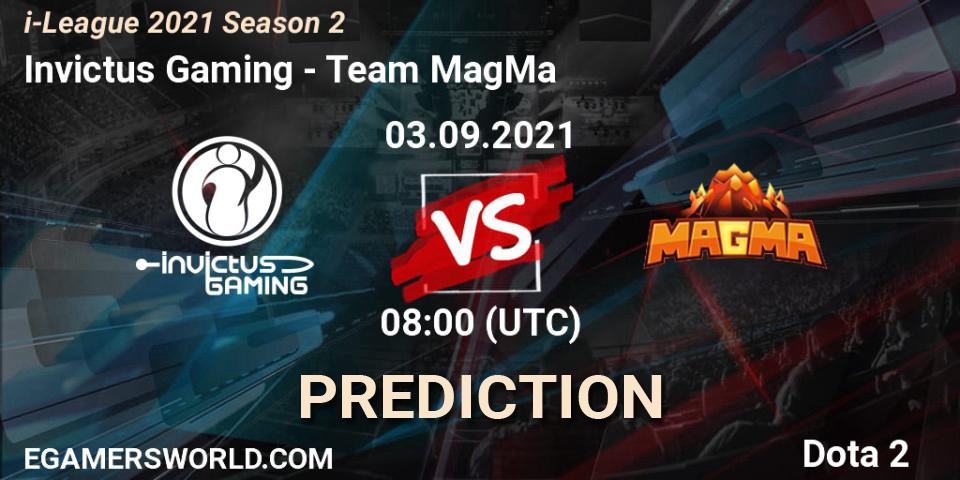 Invictus Gaming - Team MagMa: прогноз. 03.09.2021 at 08:06, Dota 2, i-League 2021 Season 2