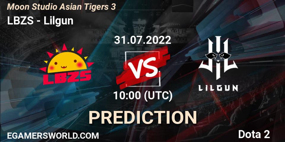 LBZS - Lilgun: прогноз. 31.07.2022 at 10:27, Dota 2, Moon Studio Asian Tigers 3