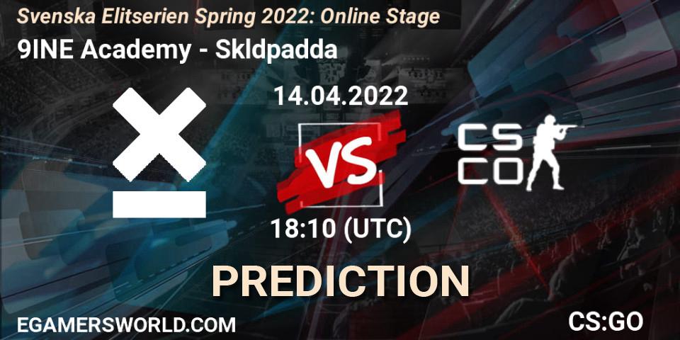 9INE Academy - Sköldpadda: прогноз. 14.04.2022 at 18:10, Counter-Strike (CS2), Svenska Elitserien Spring 2022: Online Stage