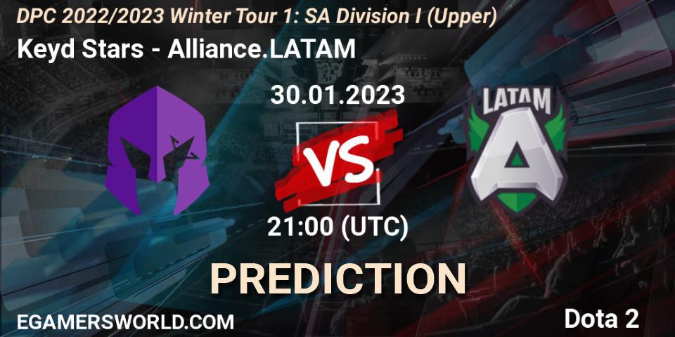 Keyd Stars - Alliance.LATAM: прогноз. 30.01.23, Dota 2, DPC 2022/2023 Winter Tour 1: SA Division I (Upper) 