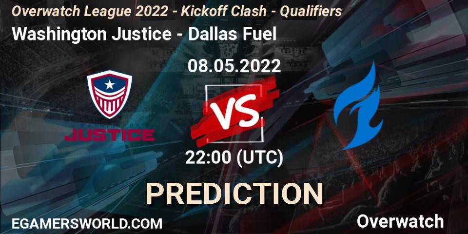 Washington Justice - Dallas Fuel: прогноз. 08.05.2022 at 22:00, Overwatch, Overwatch League 2022 - Kickoff Clash - Qualifiers