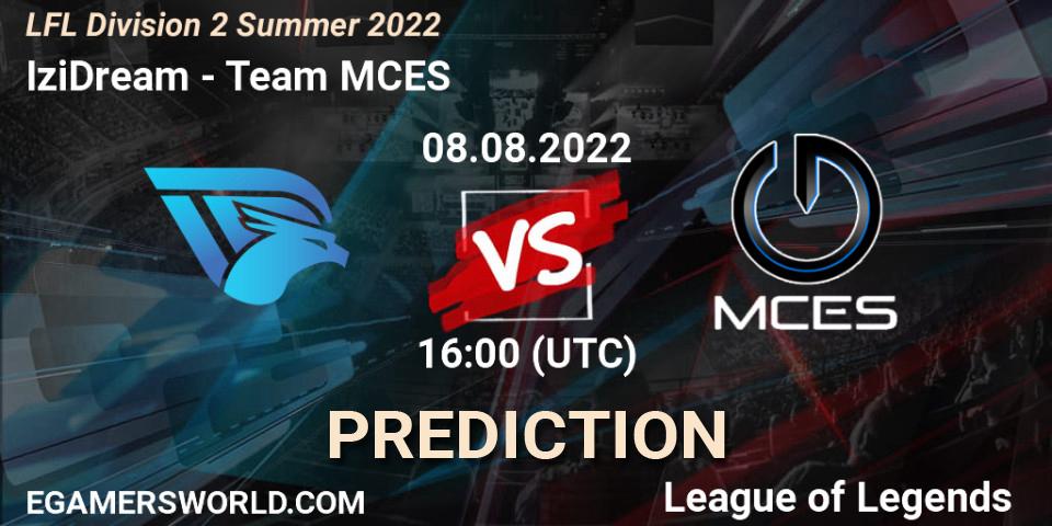 IziDream - Team MCES: прогноз. 08.08.22, LoL, LFL Division 2 Summer 2022