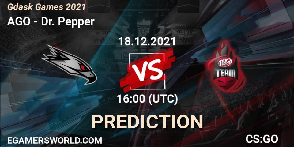 AGO - Dr. Pepper: прогноз. 18.12.2021 at 17:00, Counter-Strike (CS2), Gdańsk Games 2021