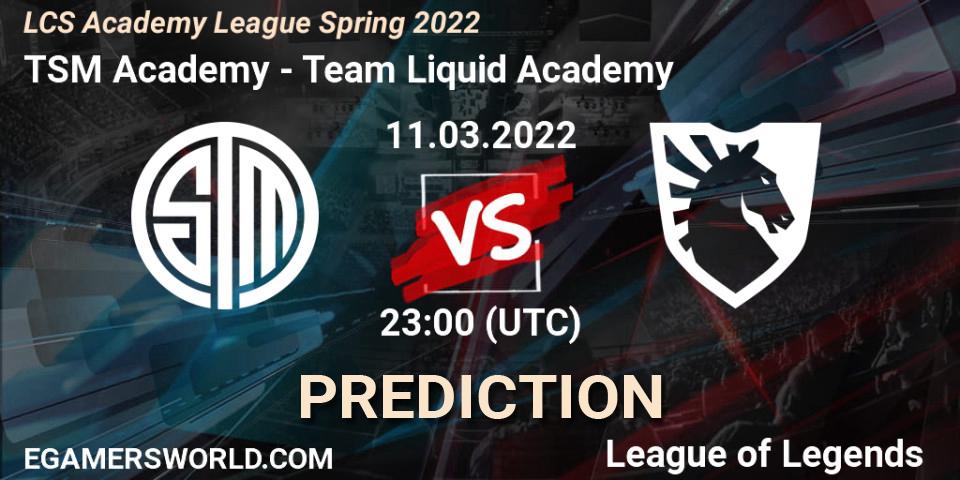 TSM Academy - Team Liquid Academy: прогноз. 11.03.2022 at 23:00, LoL, LCS Academy League Spring 2022