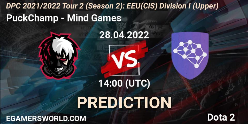 PuckChamp - Mind Games: прогноз. 28.04.2022 at 14:00, Dota 2, DPC 2021/2022 Tour 2 (Season 2): EEU(CIS) Division I (Upper)