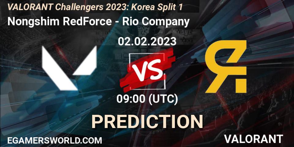 Nongshim RedForce - Rio Company: прогноз. 02.02.23, VALORANT, VALORANT Challengers 2023: Korea Split 1