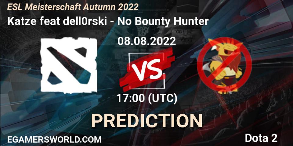 Katze feat dell0rski - No Bounty Hunter: прогноз. 08.08.2022 at 17:00, Dota 2, ESL Meisterschaft Autumn 2022