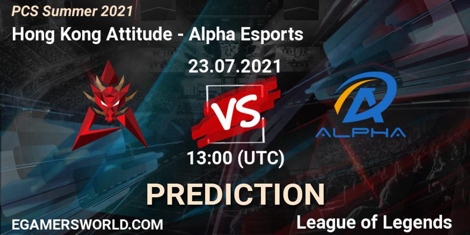 Hong Kong Attitude - Alpha Esports: прогноз. 23.07.21, LoL, PCS Summer 2021