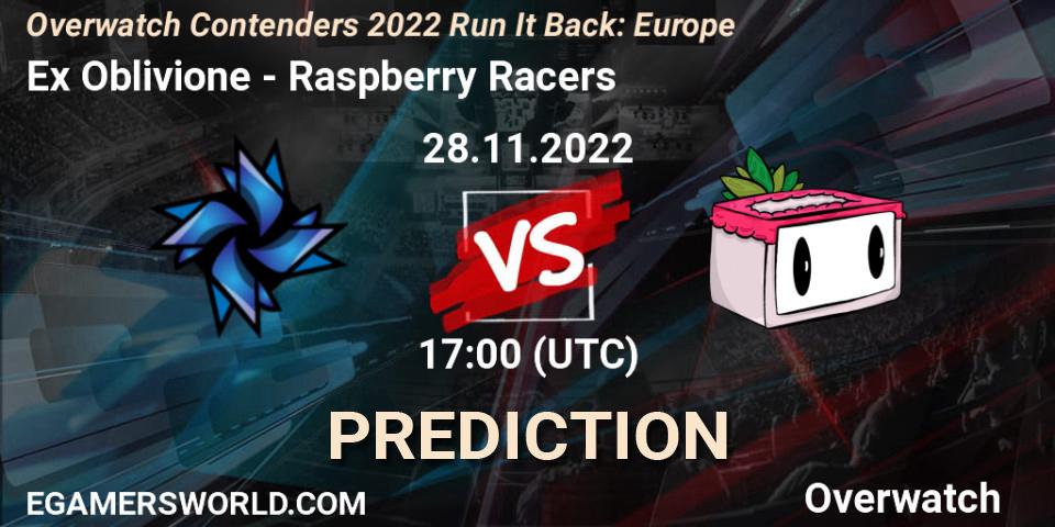 Ex Oblivione - Raspberry Racers: прогноз. 30.11.2022 at 17:00, Overwatch, Overwatch Contenders 2022 Run It Back: Europe