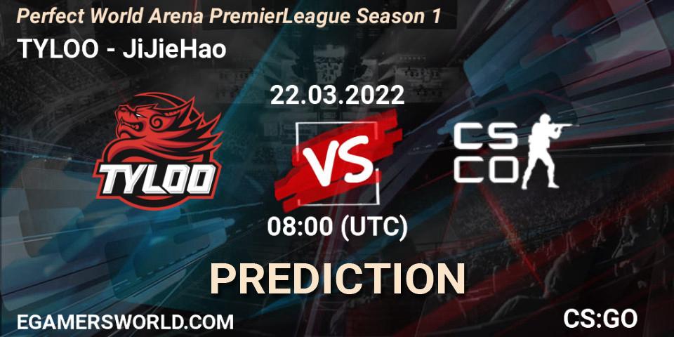 TYLOO - JiJieHao: прогноз. 22.03.2022 at 11:00, Counter-Strike (CS2), Perfect World Arena Premier League Season 1
