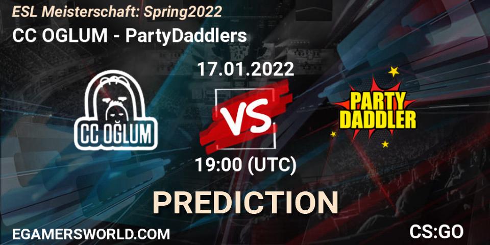 CC OGLUM - PartyDaddlers: прогноз. 17.01.2022 at 19:00, Counter-Strike (CS2), ESL Meisterschaft: Spring 2022