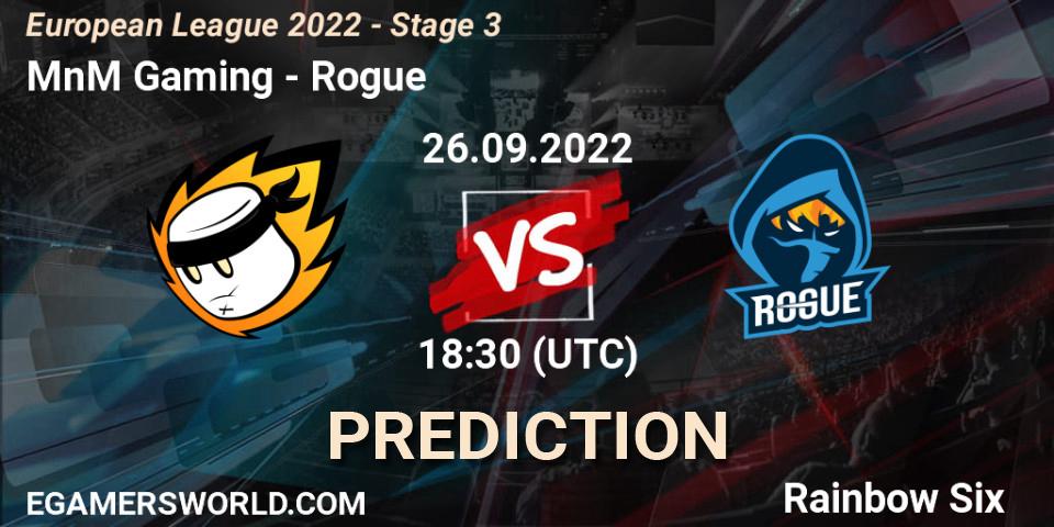 MnM Gaming - Rogue: прогноз. 26.09.22, Rainbow Six, European League 2022 - Stage 3