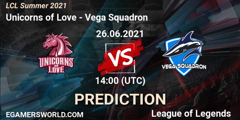 Unicorns of Love - Vega Squadron: прогноз. 27.06.2021 at 14:00, LoL, LCL Summer 2021
