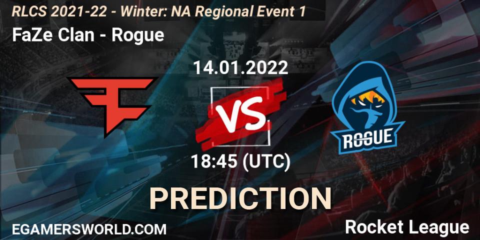 FaZe Clan - Rogue: прогноз. 14.01.22, Rocket League, RLCS 2021-22 - Winter: NA Regional Event 1