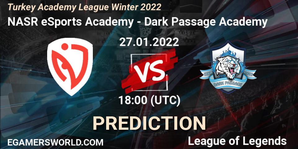 NASR eSports Academy - Dark Passage Academy: прогноз. 27.01.2022 at 18:00, LoL, Turkey Academy League Winter 2022