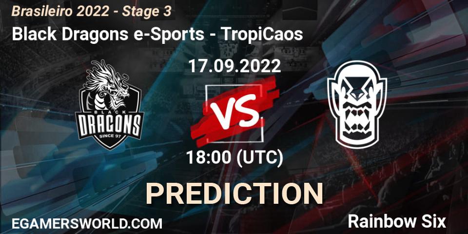 Black Dragons e-Sports - TropiCaos: прогноз. 17.09.2022 at 18:00, Rainbow Six, Brasileirão 2022 - Stage 3
