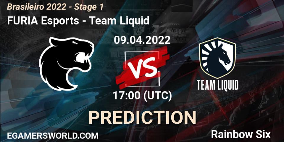 FURIA Esports - Team Liquid: прогноз. 09.04.2022 at 17:00, Rainbow Six, Brasileirão 2022 - Stage 1