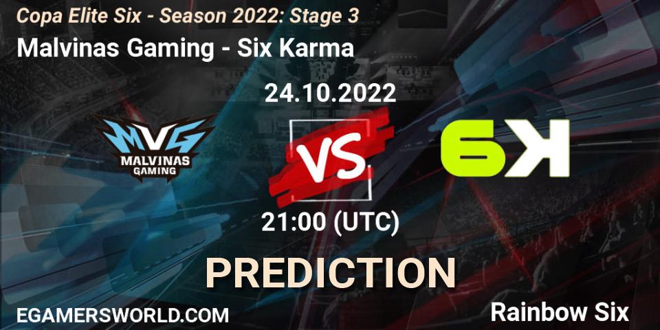 Malvinas Gaming - Six Karma: прогноз. 24.10.2022 at 21:00, Rainbow Six, Copa Elite Six - Season 2022: Stage 3