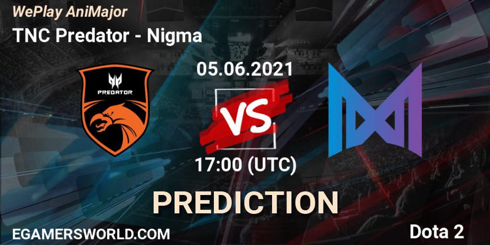 TNC Predator - Nigma: прогноз. 05.06.2021 at 17:55, Dota 2, WePlay AniMajor 2021
