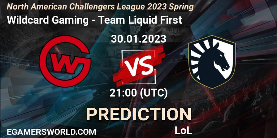 Wildcard Gaming - Team Liquid First: прогноз. 30.01.23, LoL, NACL 2023 Spring - Group Stage