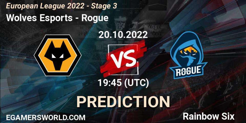 Wolves Esports - Rogue: прогноз. 20.10.22, Rainbow Six, European League 2022 - Stage 3