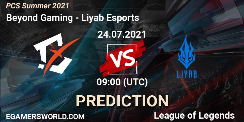 Beyond Gaming - Liyab Esports: прогноз. 24.07.2021 at 09:00, LoL, PCS Summer 2021