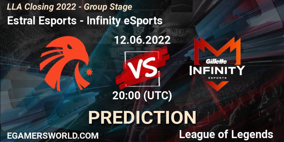 Estral Esports - Infinity eSports: прогноз. 12.06.22, LoL, LLA Closing 2022 - Group Stage
