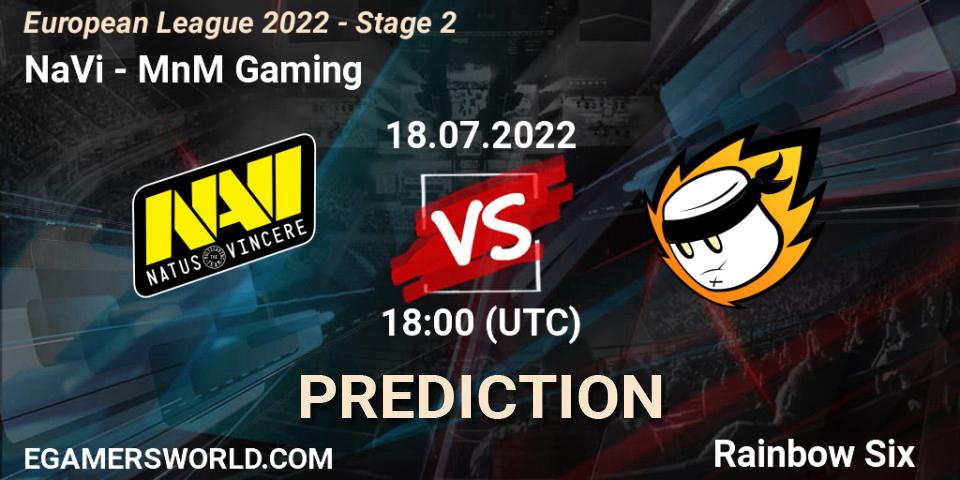 NaVi - MnM Gaming: прогноз. 18.07.22, Rainbow Six, European League 2022 - Stage 2