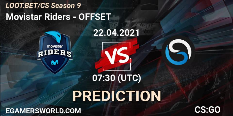 Movistar Riders - OFFSET: прогноз. 22.04.2021 at 07:30, Counter-Strike (CS2), LOOT.BET/CS Season 9