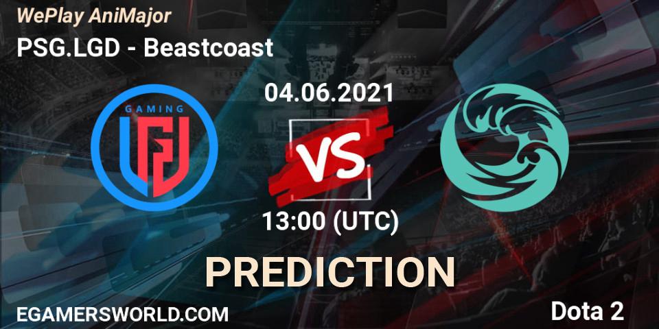 PSG.LGD - Beastcoast: прогноз. 04.06.2021 at 13:47, Dota 2, WePlay AniMajor 2021