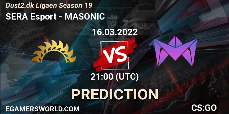 SERA Esport - MASONIC: прогноз. 16.03.2022 at 21:00, Counter-Strike (CS2), Dust2.dk Ligaen Season 19
