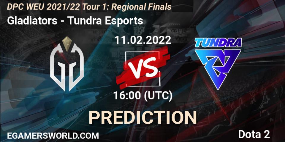Gladiators - Tundra Esports: прогноз. 11.02.2022 at 15:55, Dota 2, DPC WEU 2021/22 Tour 1: Regional Finals